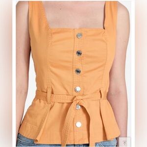 Guess Twyla Twill Top orange size M